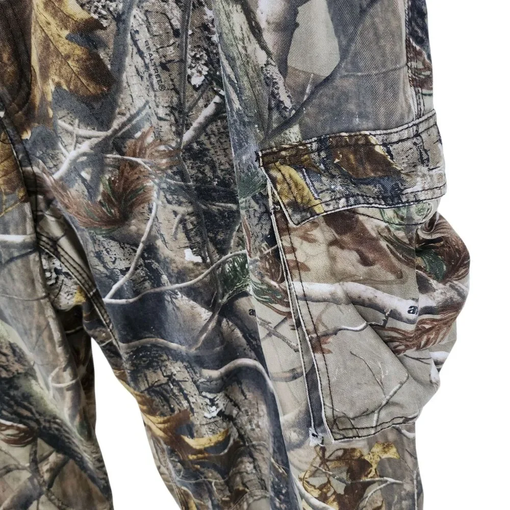 Walls Realtree AP Camo Cargo Pants Mens XL Regular Hunting Fishing 100% Cotton